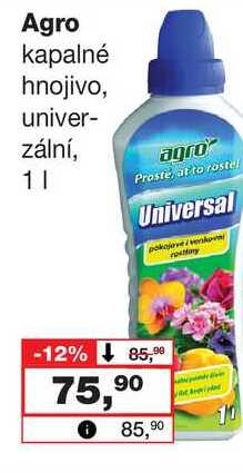 Agro kapalné hnojivo, univerzální, 1l