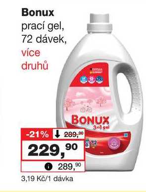 Bonux prací gel, 72 dávek