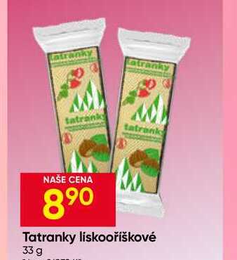 Tatranky lískooříškové 33 g 