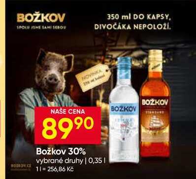 Božkov 30% vybrané druhy 0,35l