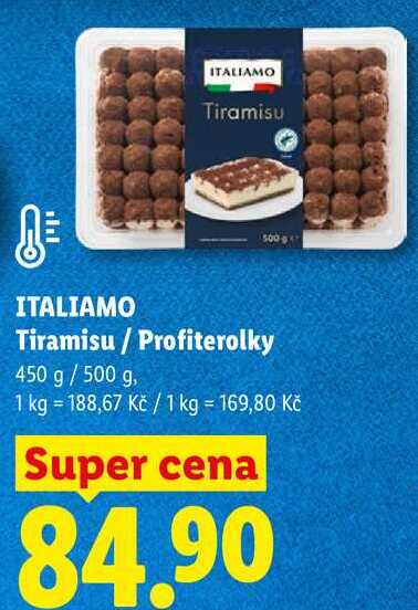 ITALIAMO Tiramisu/Profiterolky, 450 g/500 g