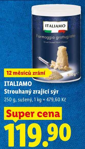 ITALIAMO Strouhaný zrající sýr, 250 g
