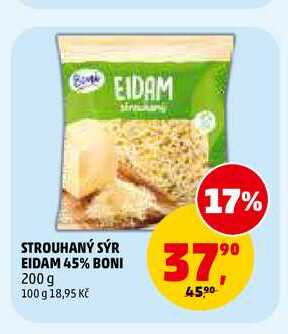 STROUHANÝ SÝR EIDAM 45% BONI, 200 g