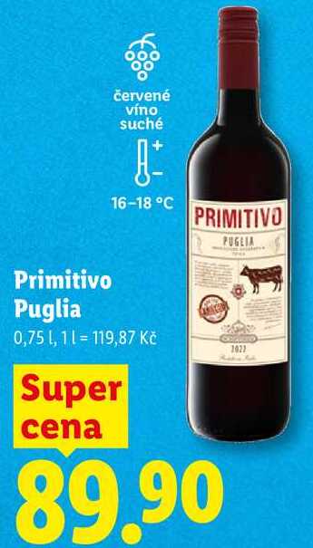 Primitivo Puglia, 0,75 l