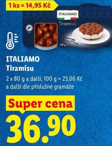 ITALIAMO Tiramisu, 2x 80 g a další