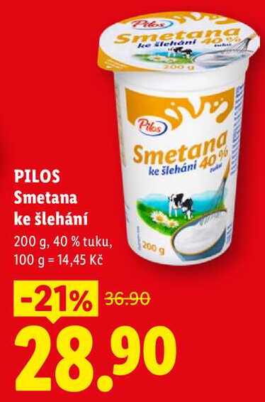 PILOS Smetana ke šlehání, 200 g