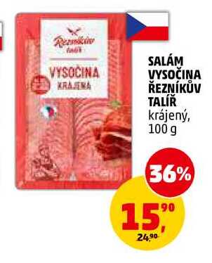 SALÁM VYSOČINA ŘEZNÍKŮV TALÍŘ, 100 g