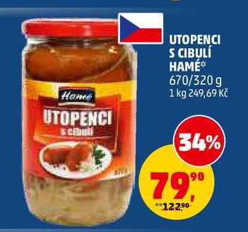 UTOPENCI S CIBULÍ HAMÉ, 670 g