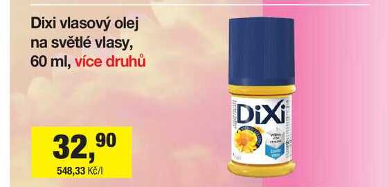 Dixi vlasový olej na světlé vlasy, 60 ml