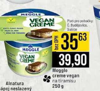 Meggle creme vegan na tiramisu 250 g 
