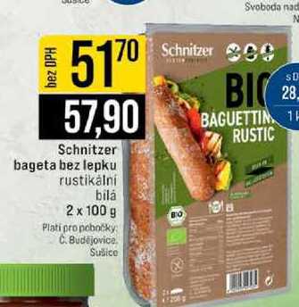 Schnitzer bageta bez lepku rustikální bilá 2 x 100 g