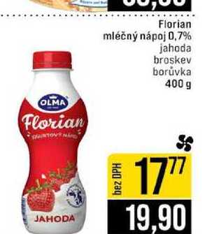 Florian mléčný nápoj 0,7% jahoda broskev borůvka 400 g 