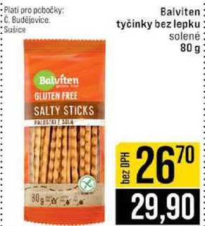 Balviten tyčinky bez lepku solené 80 g
