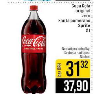 Coca Cola original zero Fanta pomeranč Sprite 2l