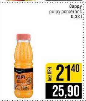 Cappy pulpy pomeranč 0,33l