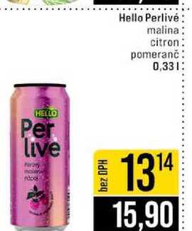 Hello Perlivé malina citron pomeranč 0,33l