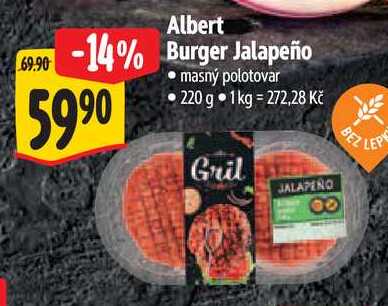 Albert Burger Jalapeño, 220 g