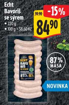 Echt Bavoriš se sýrem, 220 g