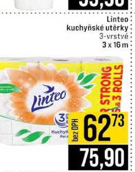 Linteo kuchyňské utěrky 3-vrstvé 3 x 16 m 