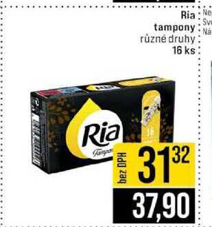 Ria tampony různé druhy 16 ks