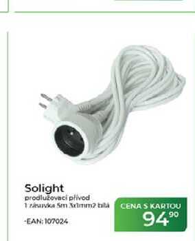 Solight prodlužovací přívod 1 zásuvka 5m