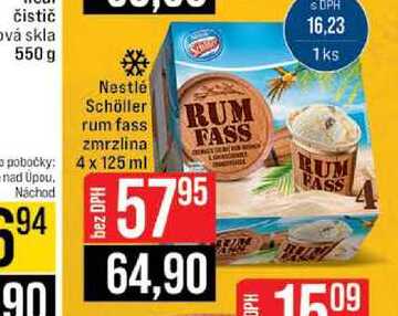 Nestlé Schöller rum fass zmrzlina 4 x 125 ml