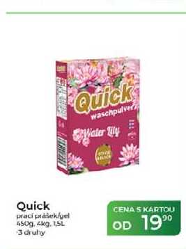 Quick prací prášek/gel 450g, 4kg, 1,5L 3 druhy