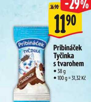 Pribináček Tyčinka s tvarohem, 38 g