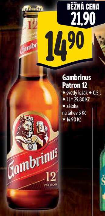 Gambrinus Patron 12, 0,5 l 