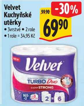 Velvet Kuchyňské utěrky, 2 role  