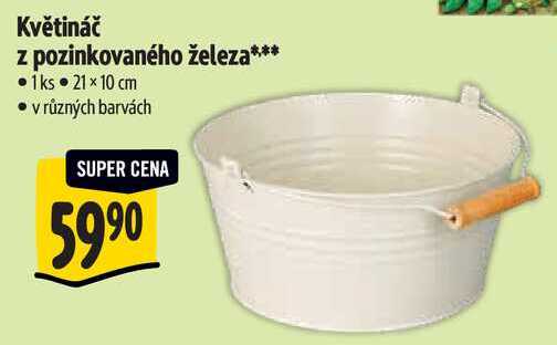 Květináč z pozinkovaného železa