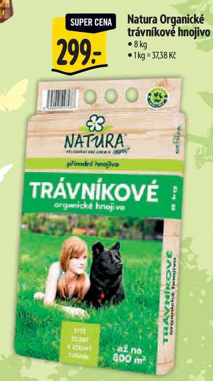 Natura Organické trávníkové hnojivo, 8 kg