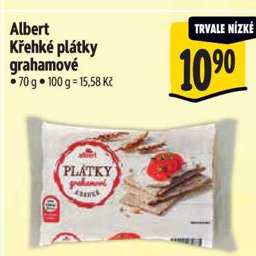 Albert Křehké plátky grahamové, 70 g 