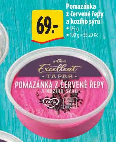 Pomazánka z červené řepy a kozího sýru, 125 g