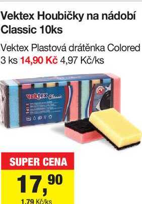 Vektex Houbičky na nádobí Classic 10 ks