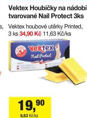 Vektex Houbičky na nádobí tvarované Nail Protect 3 ks