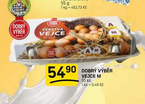 DOBRÝ VÝBĚR VEJCE M 10 ks