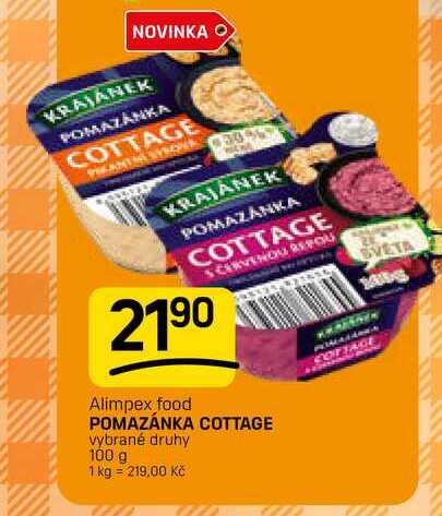 POMAZÁNKA COTTAGE vybrané druhy 100 g