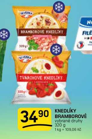 KNEDLÍKY BRAMBOROVÉ vybrané druhy 320 g