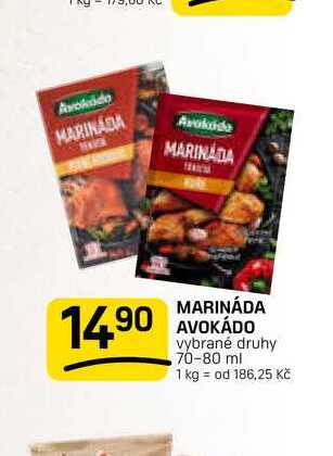 MARINÁDA AVOKÁDO vybrané druhy 70-80 ml