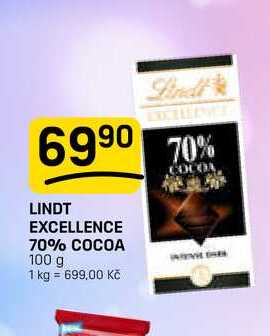 LINDT EXCELLENCE 70% COCOA 100 g