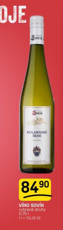 VÍNO SOVÍN vybrané druhy 0,75l
