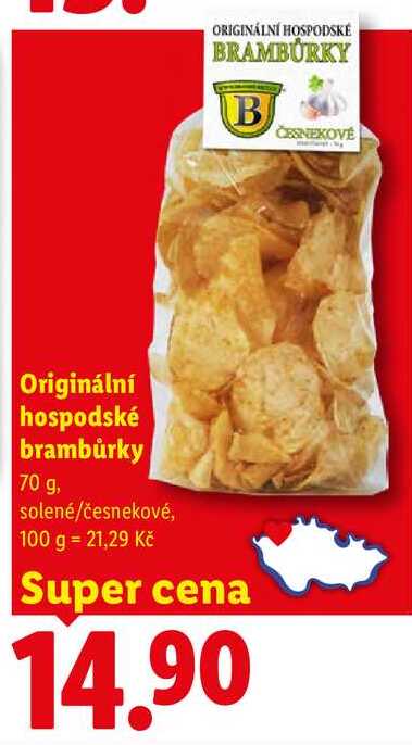 Originální hospodské brambůrky, 70 g