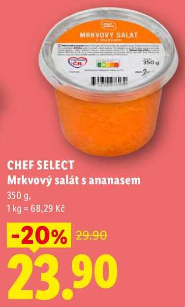 CHEF SELECT Mrkvový salát s ananasem, 350 g