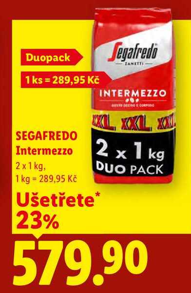 SEGAFREDO Intermezzo, 2x 1 kg 