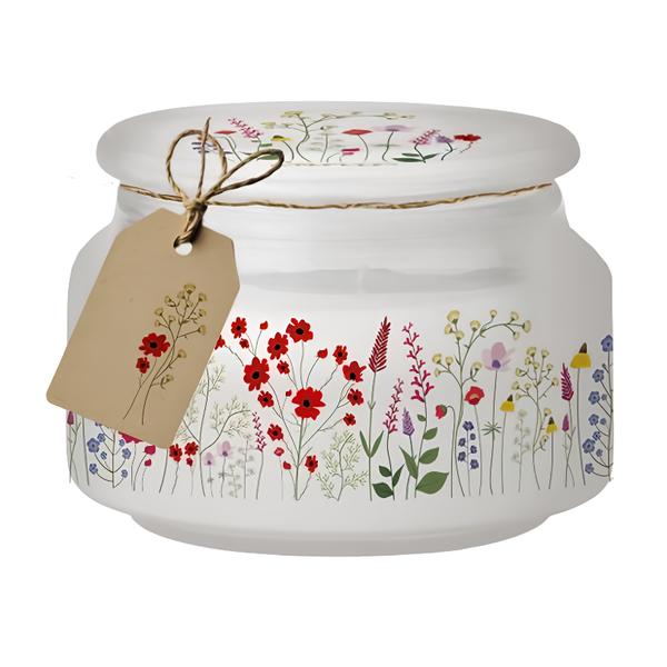 Emocio se skleněným víčkem Flower Lover, vonná svíčka, sklo 100x79 mm