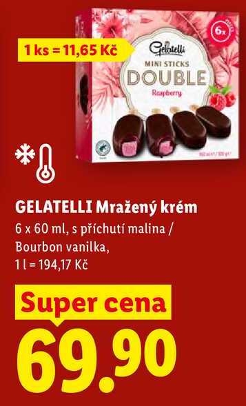GELATELLI Mražený krém, 6x 60 ml