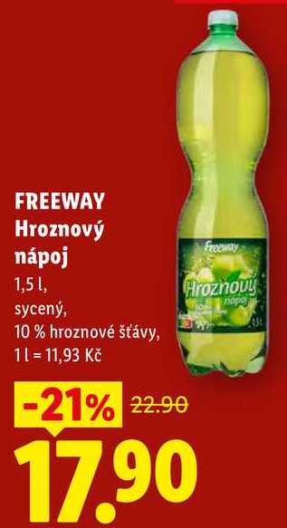 FREEWAY Hroznový nápoj, 1,5 l