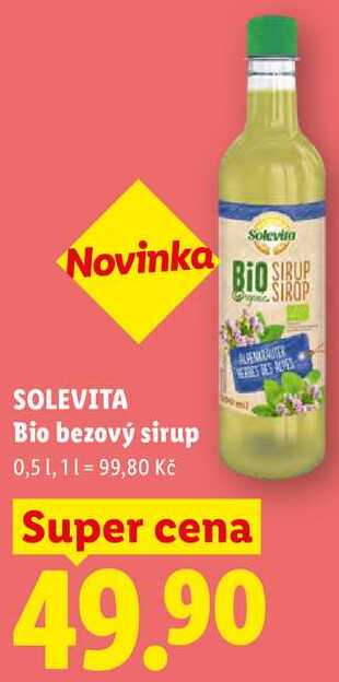 SOLEVITA Bio bezový sirup, 0,5 l