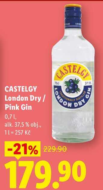 CASTELGY London Dry/Pink Gin, 0,7 l